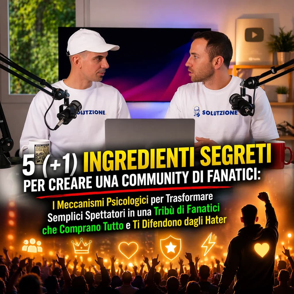 BONUS #5: 5 (+1) ingredienti segreti per creare una community di fanatici: I Meccanismi Psicologici per Trasformare Semplici Spettatori in una Tribù di Fanatici che Comprano Tutto e Ti Difendono dagli Hater