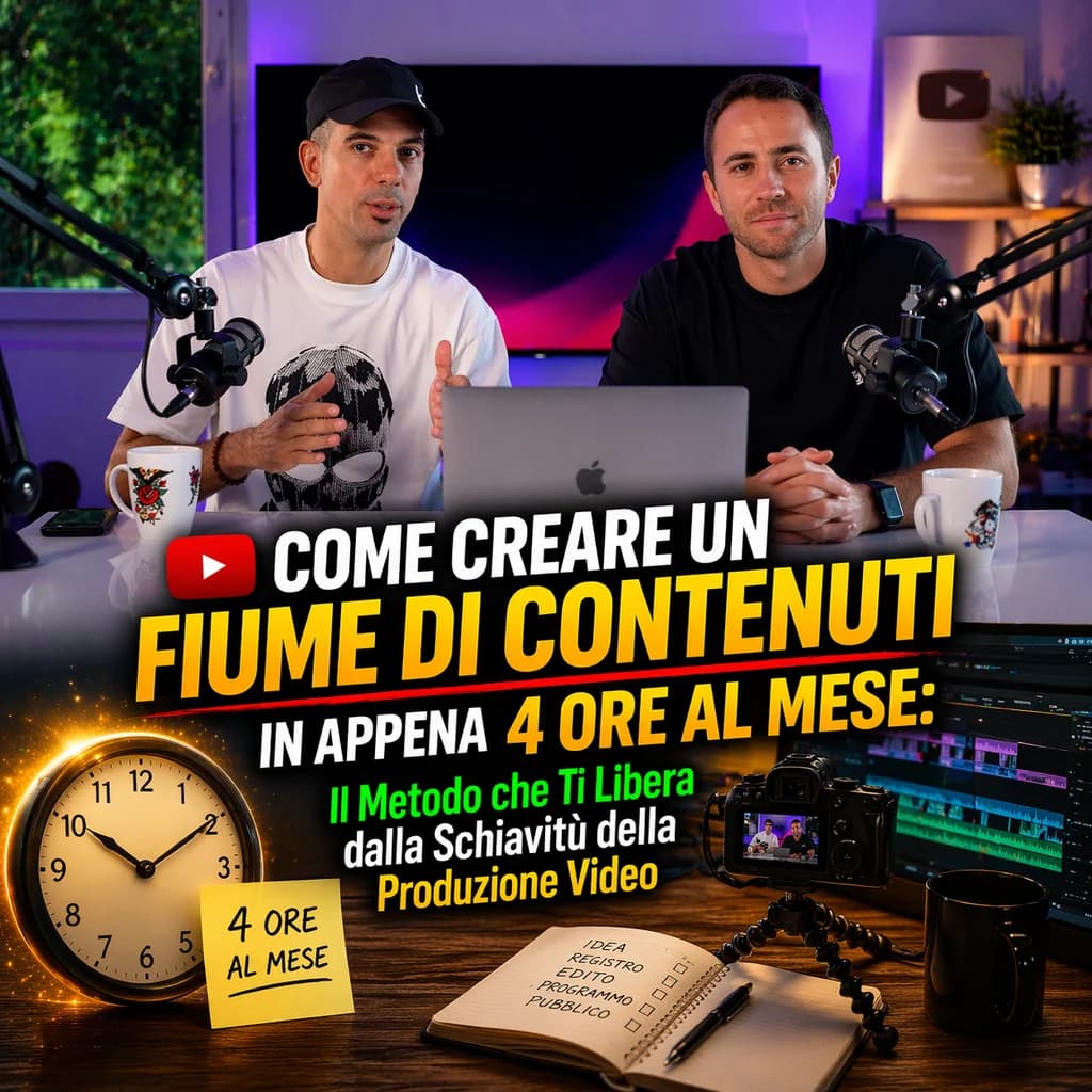 BONUS #6: Come creare un fiume di contenuti in appena 4 ore al mese: Il Metodo che Ti Libera dalla Schiavitù della Produzione Video